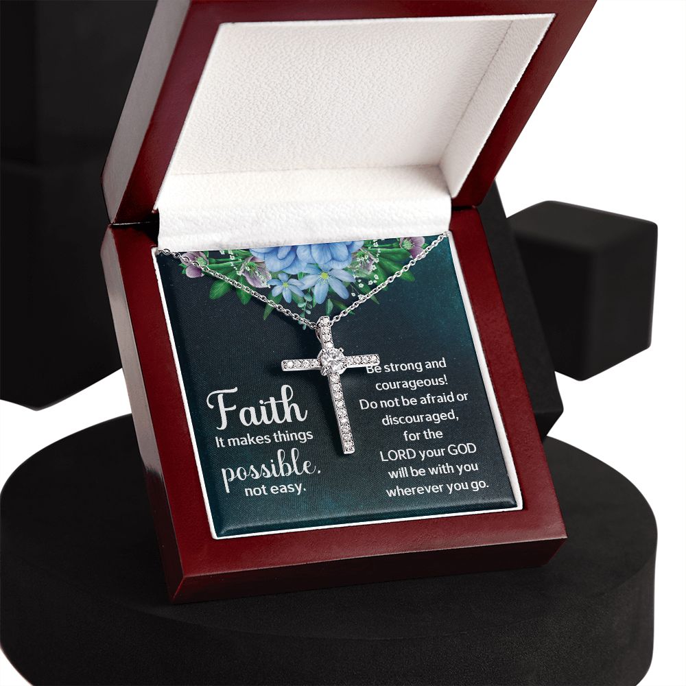 Faith Necklace - Be Strong and Courageous