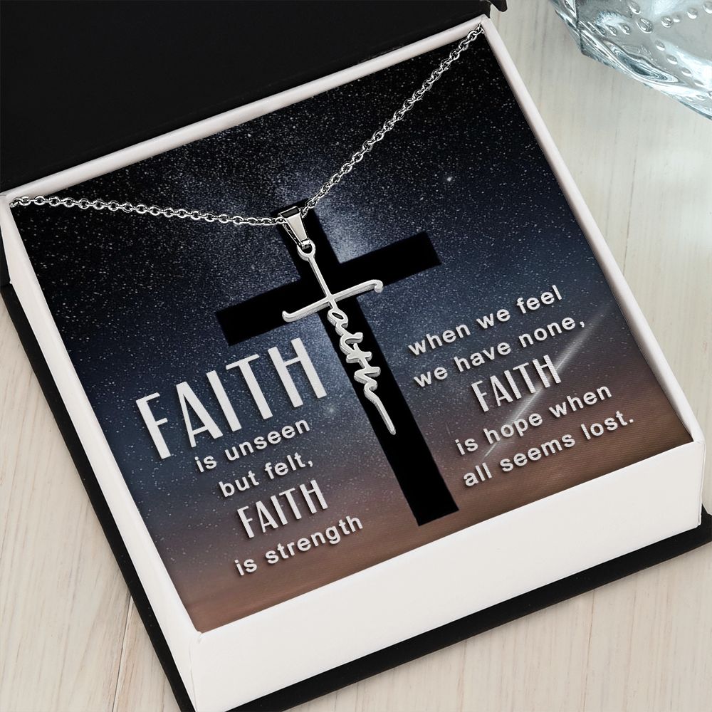 Faith Cross Necklace - Faith Is